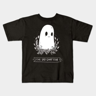 Spooky sad ghost club white Kids T-Shirt